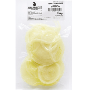 Cebolla cabezona blanca en rodajas