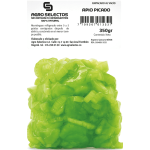 Apio picado empacado al vacío